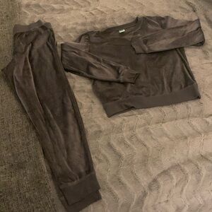 Dark grey XS velour tracksuit